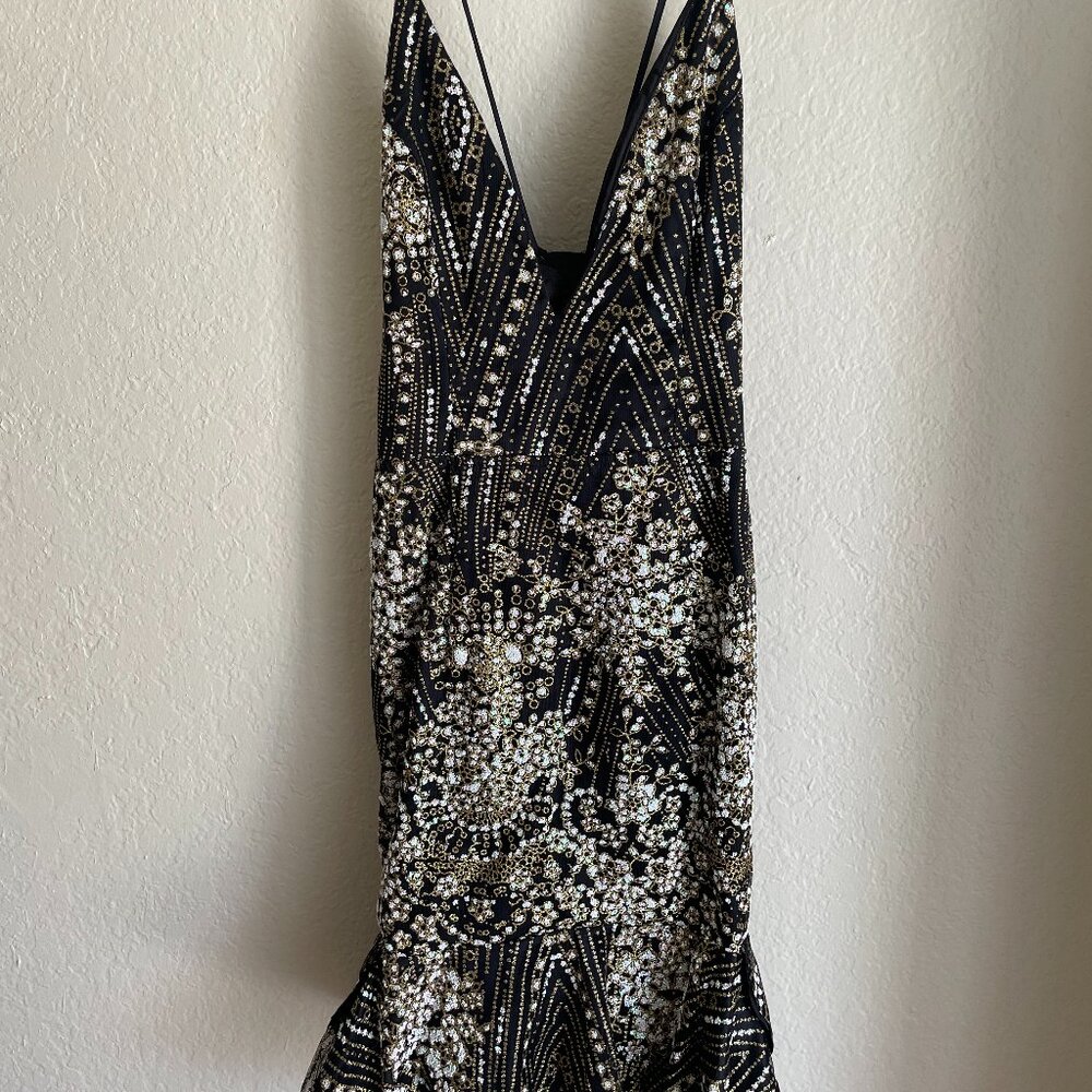 Black sequin dress